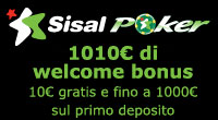 Sisal Poker: 10€ gratis senza obbligo di deposito
