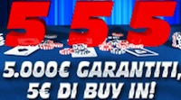 Torneo da 5.000€ su NetBet ogni 5 del mese a soli 5€