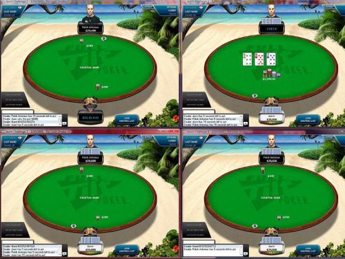 Un momento del 'durrrr challenge' tra Patrik Antonius e Tom Dwan