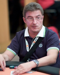 Hank impegnato durante l'ultimo PokerGrandPrix di Venezia