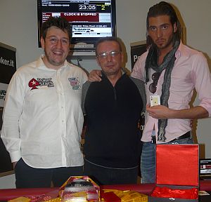Il podio della Notte degli Assi: Raimondi, Coppini e Coppelli