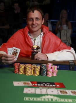 Peter Traply, forse il giocatore piu' rappresentativo di Ungheria, il giorno della sua vittoria ad un evento WSOP di quest'anno