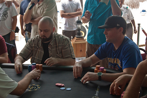 Brock Parker (a sinistra) ed Eric Baldwin al tavolo finale