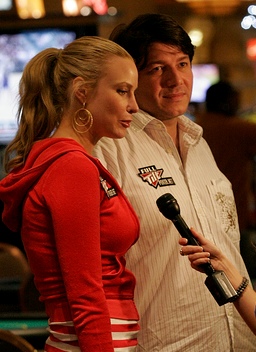Erica Schenberg e David Benyamine durante una intervista alle WSOP. La loro ultima insieme?