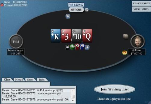 un momento della sfida tra Negreanu e 'bmwmcoupe'
