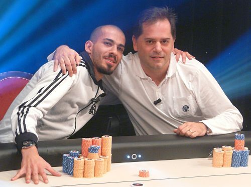 I due protagonisti prima dell'heads up finale: Marco Figuccia e Marco Pistilli