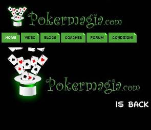 La nuova home page di pokermagia.com
