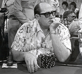 Doyle Brunson durante le WSOP del 1976