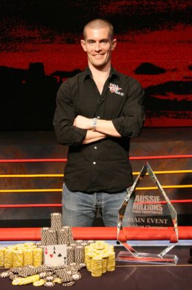 Gus Hansen dopo la vittoria all'Aussie Millions 2007