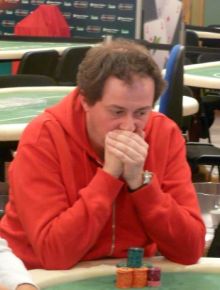 Andrea 'Topkapias' Borea, concentratissimo al tavolo