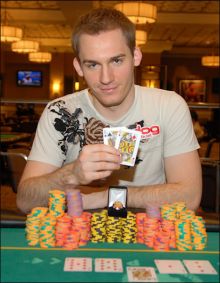 Justin dopo la conquista del WSOPC Caesars Palace Championship