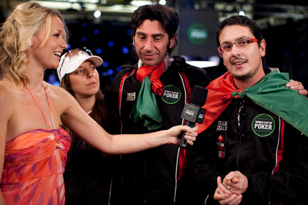 La splendida Host Michelle Orpe intervista Luca Pagano e il team Italia dopo la nostra uscita