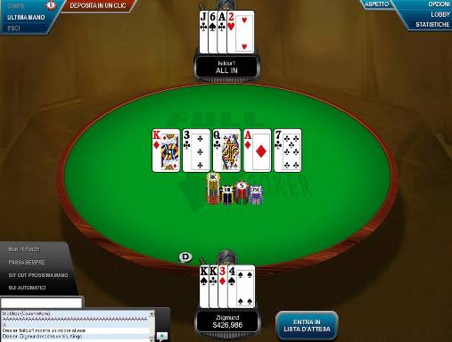 Una delle mani più spettacolari della sfida Isildur-ziigmund: allin sul flop, colore al river per Isildur1 e oltre 400mila dollari di pot