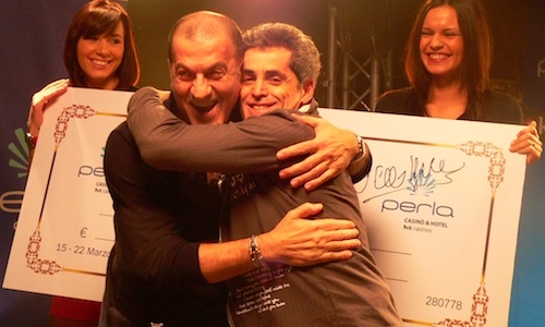 La premiazione con Di Cicco e Salvatore che esultano insieme