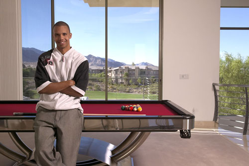 Ancora un'immagine di Phil nella sua villa di Las Vegas