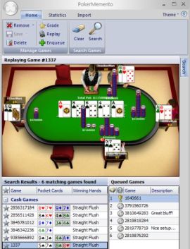La funzione di ricerca di singole mani è uno dei punti di forza di PokerMemento