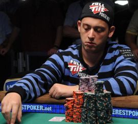 Filippo Candio in azione al Main Event WSOP
