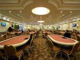 La sala del Bicycle Casino che ospita il WPT