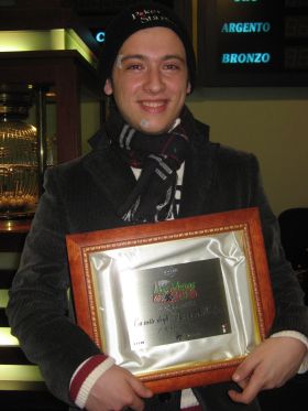 Filippo Candio al tempo della vittoria nella terza edizione della 'Notte degli Assi'