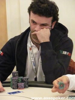 Sergio Castelluccio in un'espressione eloquente sul suo torneo