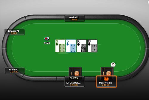 Una fase del final table