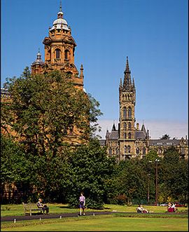 Una vista dell'università di Glasgow