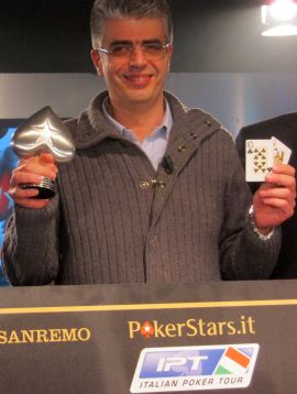 Marcello Caponnetto, bravo e fortunato nel vincere questo IPT di Sanremo