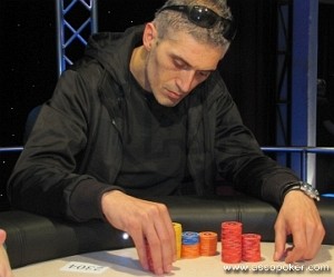 Karim Karabulut durante il day 5 dell'EPT Sanremo 2010