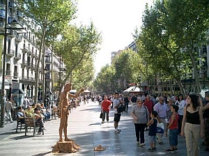 Las Ramblas, caratteristico viale di Barcellona