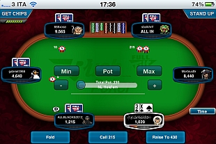 Un'immagine del Rush Poker da iPhone