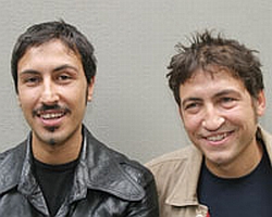 Andrea con il fratello Alessandro, regista cinematografico