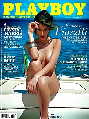 La copertina di Playboy con la Fioretti