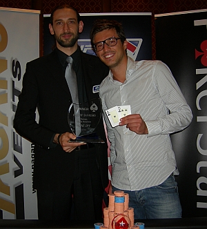 Francesco Liguori premiato dal tournament director Elio Capuccio