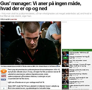 La pagina web del sito extrabladet da cui è tratta l'intervista di Gus Hansen