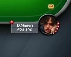 Dario Minieri in versione deep stack...sembra aspettare Luciom