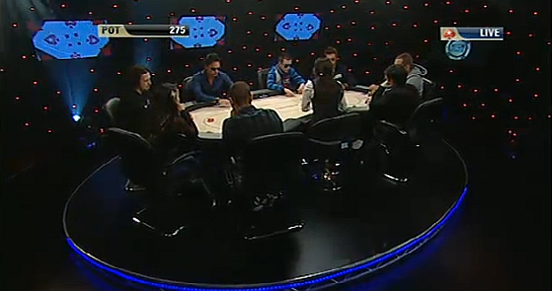 Un momento del tavolo televisivo dell'IPT Campione High Stakes