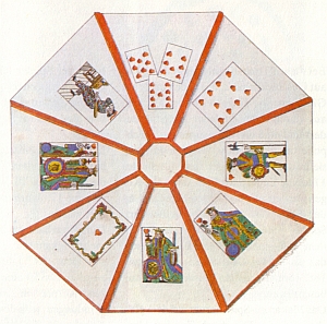 Una immagine storica del pochenspiel, gioco tedesco risalente a più di 500 anni fa