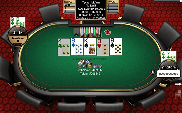 La gioia di davids26it nell'evento PCOS 9 di ieri, dopo il board che ne decreta la vittoria