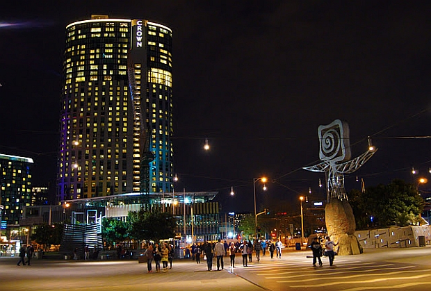 Una suggestiva veduta del Crown Casinò di Melbourne, teatro dell'Aussie Millions anche in questa edizione 2012