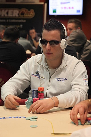 Filippo Candio durante la Notte del Poker Club (foto di Daniela Garau)