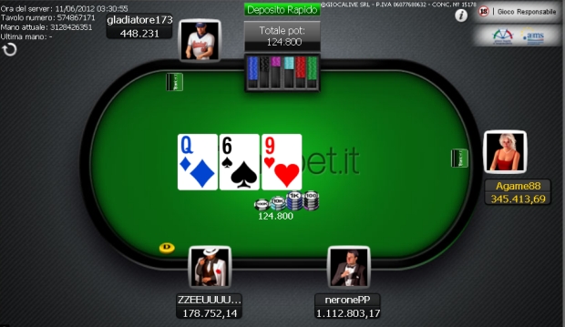 Un momento del final table di ieri, quando neronePP era chipleader