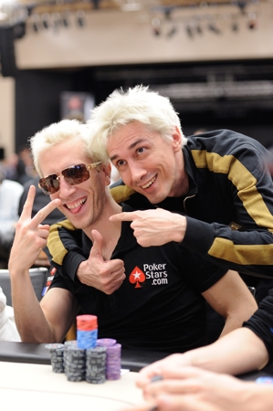 Luca Antinori, qui in una posa simpatica con Bertrand 'ElkY' Grospellier