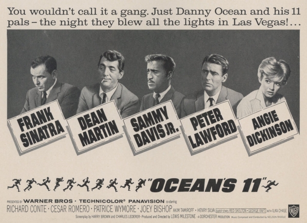 Il cartellone del film 'Ocean's 11', girato nelle sale del Sands di Las Vegas