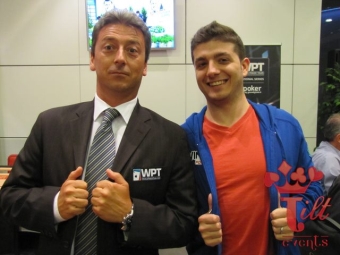 Rudy Zirio, qui all'ultimo WPTn Venezia con Rocco Palumbo