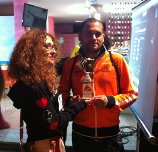 Sara Viozzi con il secondo classificato Davide Di Brigida