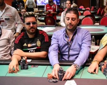 Max Pescatori e Alex Longobardi con quest'ultimo in allin poco prima dell'eliminazione