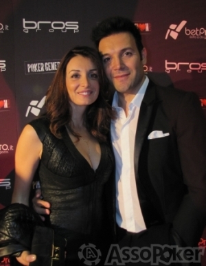 Fabrizio Baldassari in compagnia della moglie