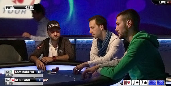 Dario al tavolo dell'EPT Grand Final con Daniel Negreanu e Alec Torelli