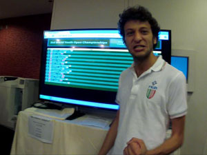 Max esultante dopo un match vinto ad Atlanta