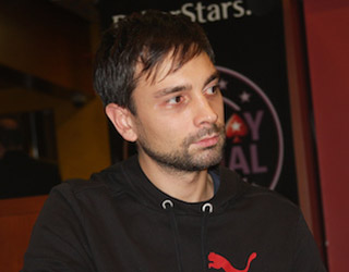 Il chipleader Alessandro Faggion (courtesy PokerStarsblog)